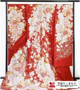 赤い振袖画像