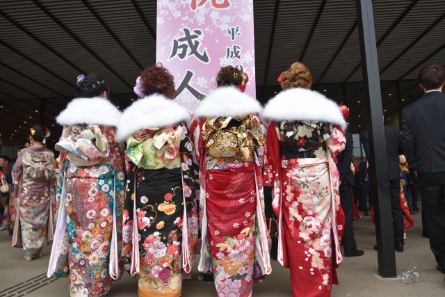 振袖で参列する成人式