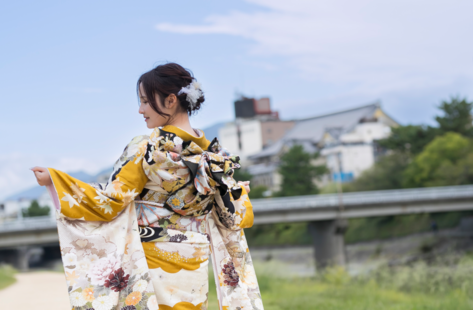 振袖帯の華やか文庫アレンジ