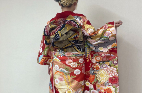 振袖帯のアレンジ結び