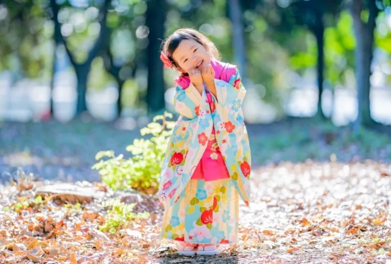七五三のおうち着付けとお外撮影