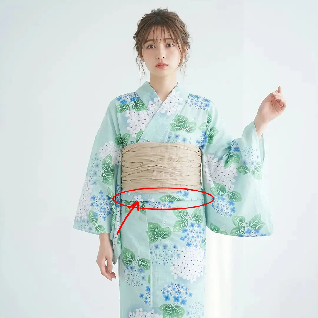 おはしょり短め