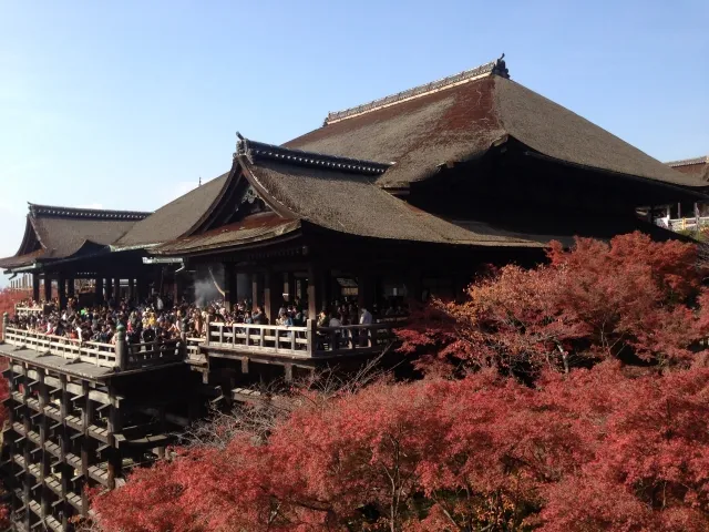 紅葉と清水寺