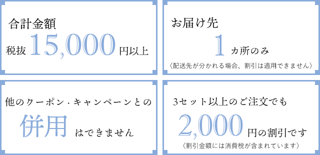 セット割り引きの注意事項