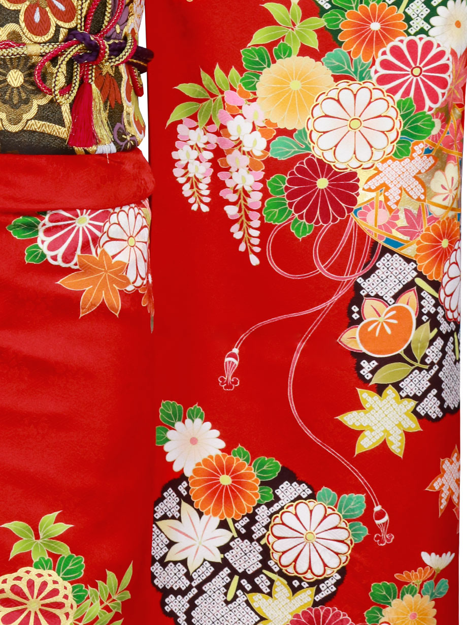 m373＊美品 橘 金駒刺繡 着物 正絹 成人式 振袖 楽天市場】【中古】 振袖 着物 リサイクル 正絹 金駒刺繍 金彩