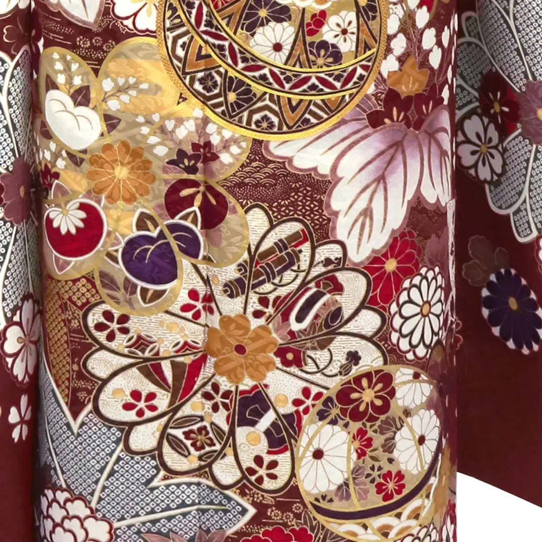 MK-1406 付下げ 椿の花模様 金彩 赤茶色 MK-1406 付下げ 椿の花模様 金彩 赤茶色の通販はau PAY マーケット