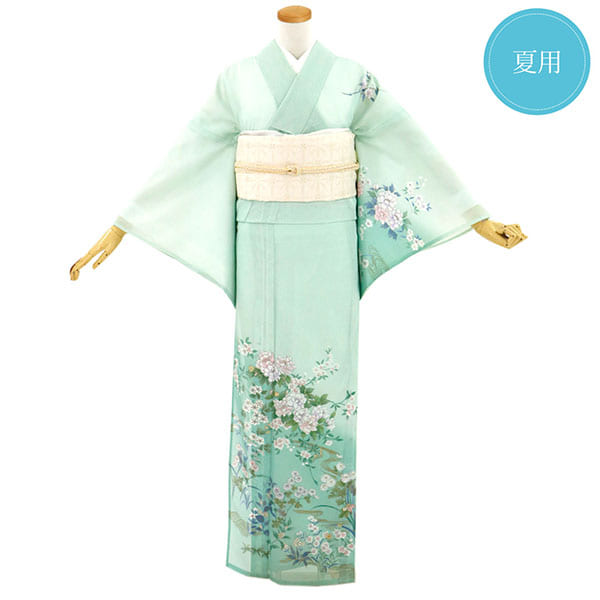 2057 夏用 絽 訪問着 夏用 絽 訪問着 フルセット(ピンク系)|訪問着・付下げ 3L36 : e-きもの