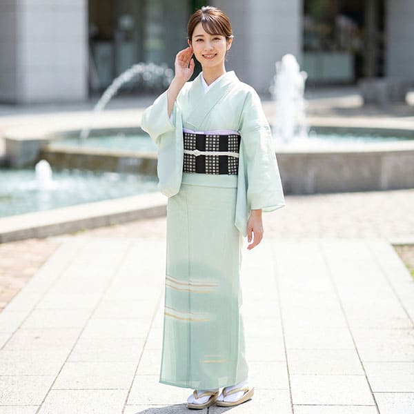 夏着物 絽 蔓草ひょうたん グラデーション グラデーションに金彩銀彩の付下訪問着(絽) | 宅配着物レンタルの京都