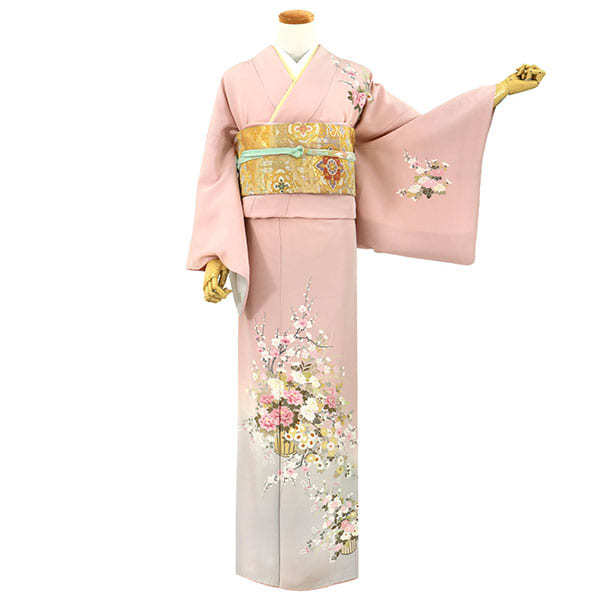 正絹  牡丹  あやめ  菊の華  一つ紋  金彩  訪問着5点セット kimono-kyoukomati_20032430