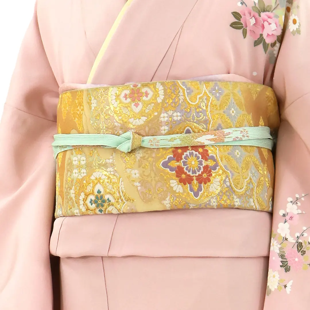 淡紅色に牡丹と菊の訪問着(袷) | 宅配着物レンタルの京都かしきもの
