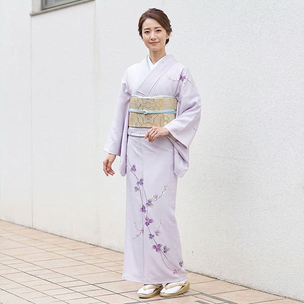 淡藤色に早乙女蔓の付下訪問着(袷) | 宅配着物レンタルの京都かしきもの