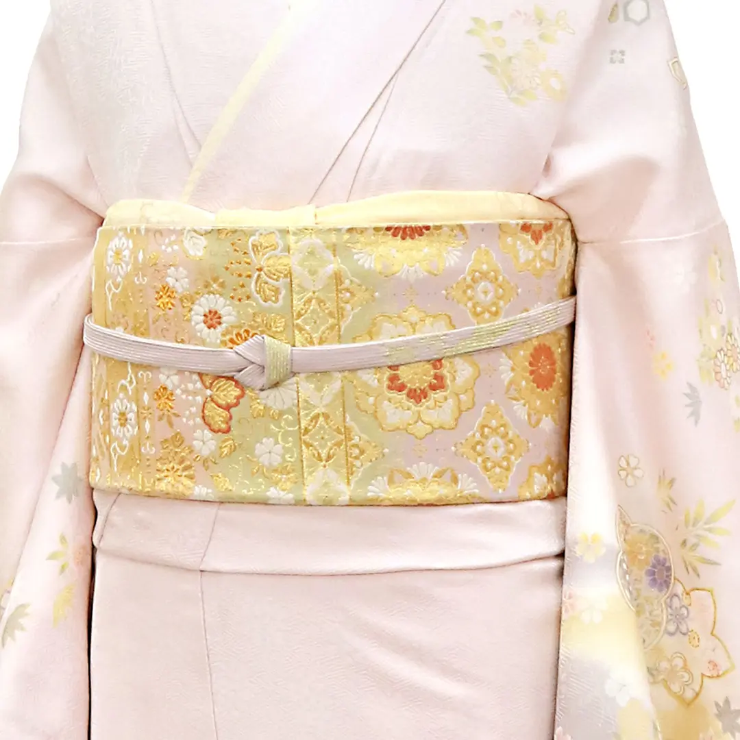 桜色に流水と四季花の付下訪問着（袷） | 宅配着物レンタルの京都かし