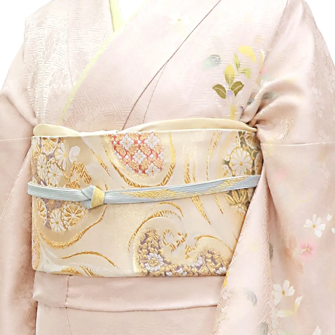 薄桜色に春の花々の付下訪問着（袷） | 宅配着物レンタルの京都かしきもの