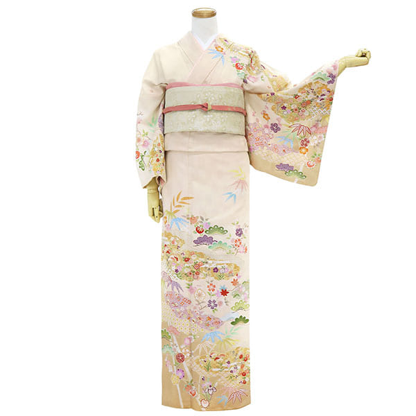 6585 身丈　171 ピンク　訪問着　着物　正絹 6585 身丈 171 ピンク 訪問着 着物 正絹 【中古】 訪問着 レディース