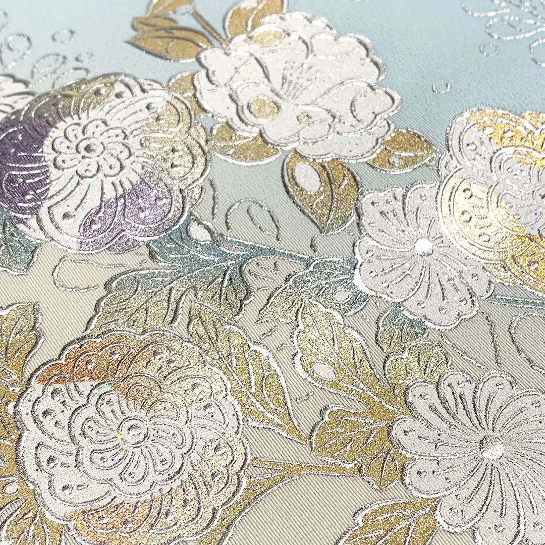 金彩友禅】水色地に辻が花の訪問着（袷） | 宅配着物レンタルの京都か