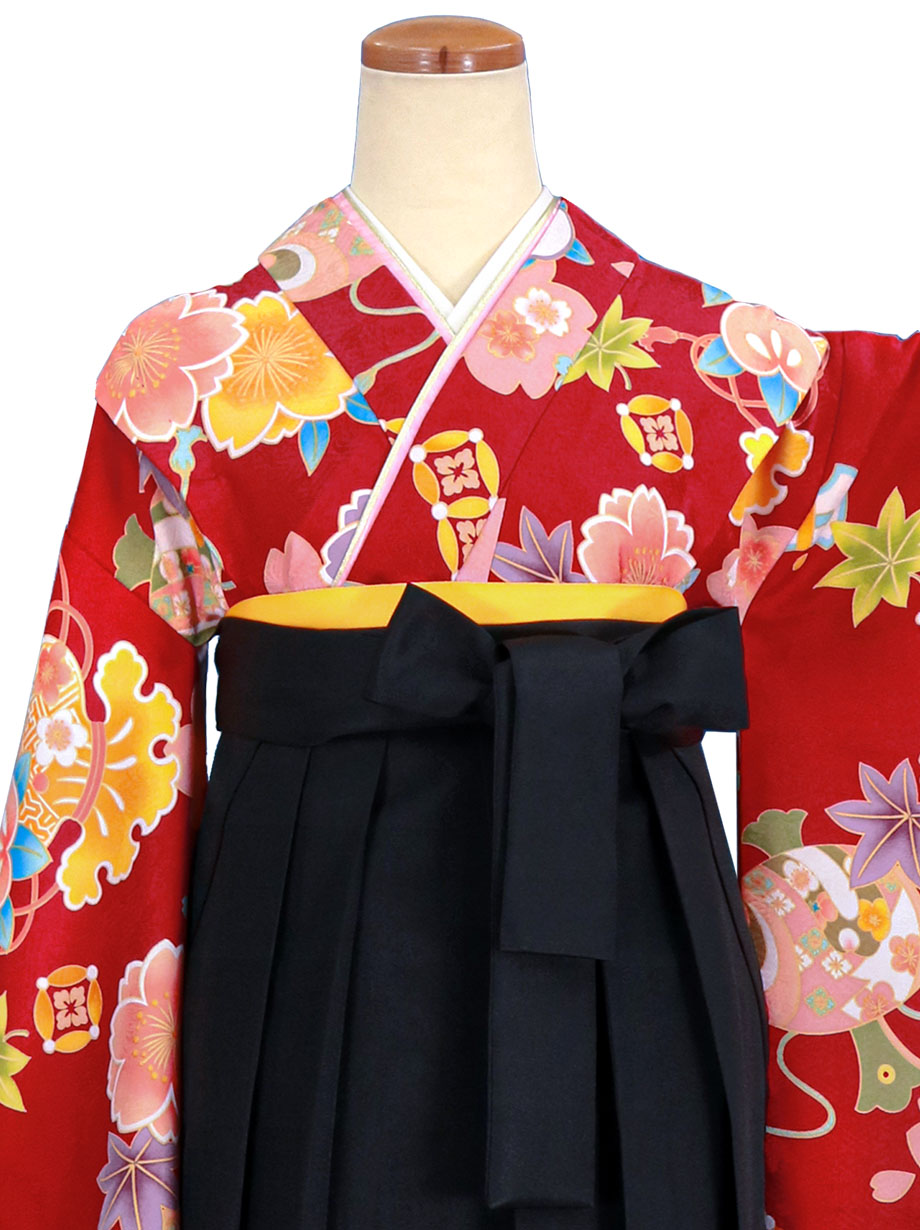 406ag15□七五三 七歳 セミアンティーク 女児 着物&袋帯＆長襦袢 鼓文□