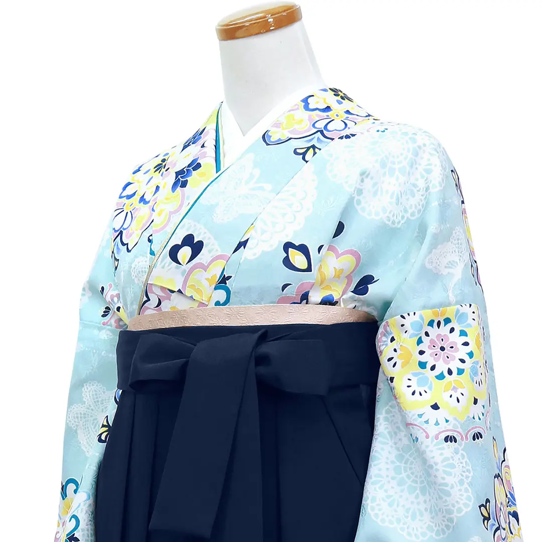 M帯付　紺　濃紺　青　レース刺繍袴　単品　卒業式　新品　小学生　大学生　大人 SOUBIEN（創美苑） 袴セット 卒業式 大学生 小学生 レディース
