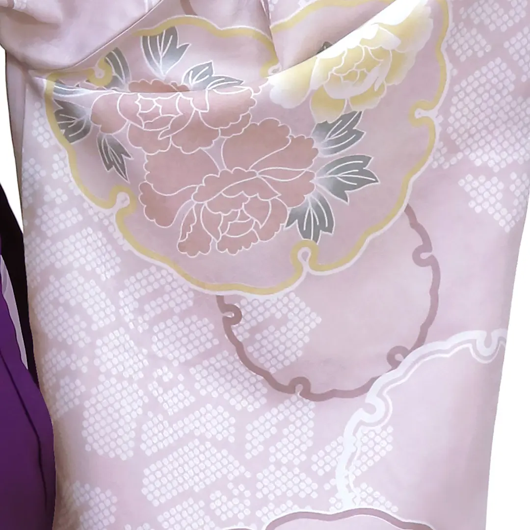 薄紫地に雪輪・紫袴（ぼかし） （二尺袖）／卒業式／柄詳細