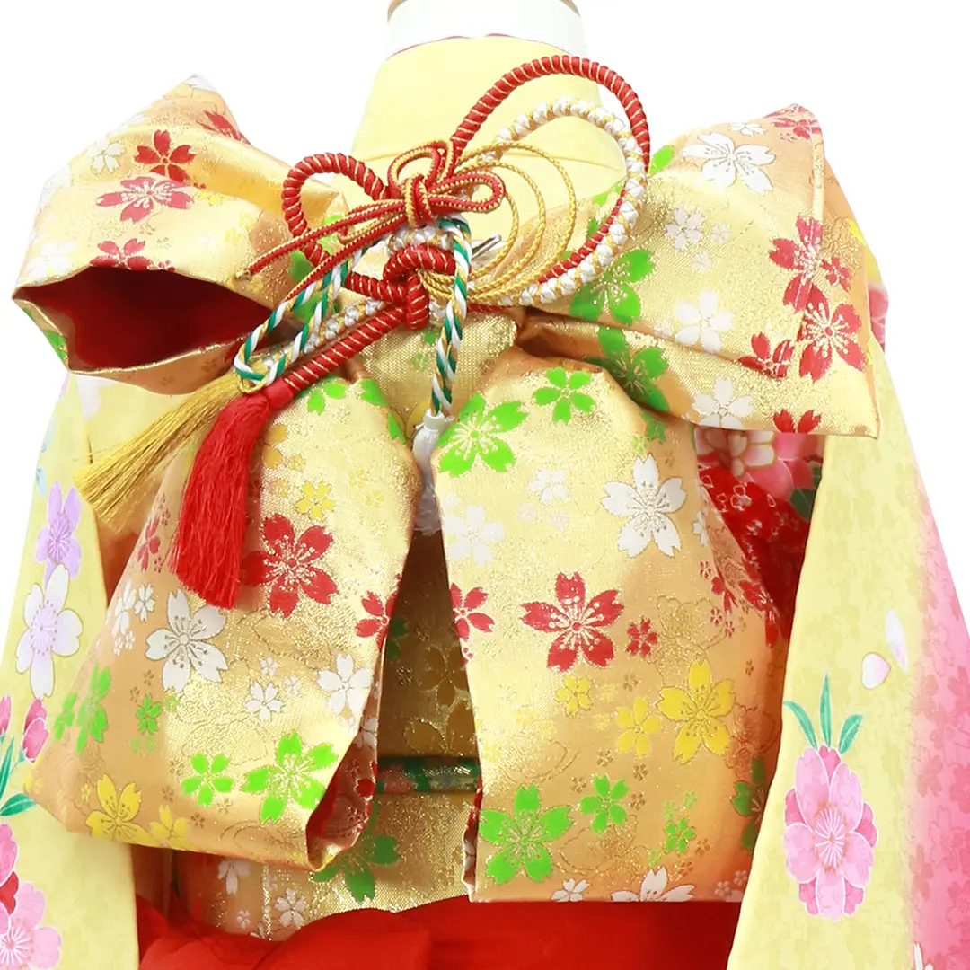 片身変わりに花薬玉の着物／七五三・七歳女の子 | 宅配着物レンタルの