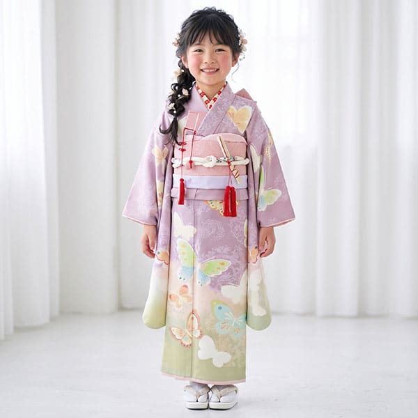 JILLSTUART》蝶々と小花の着物／七五三・七歳女の子 | 宅配着物