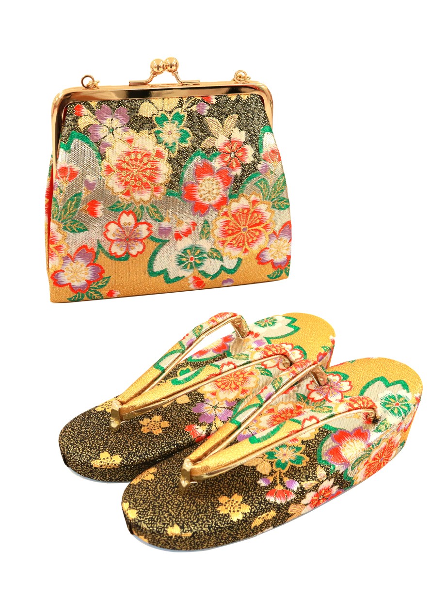 濃緑地に牡丹と扇の着物／七五三・七歳女の子 | 宅配着物レンタルの