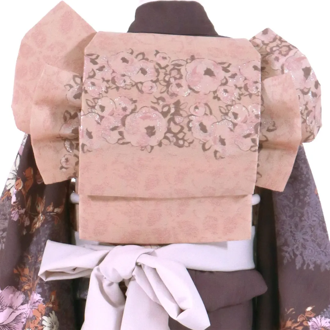《JILLSTUART》紫地にアネモネの着物／七五三・七歳女の子／帯