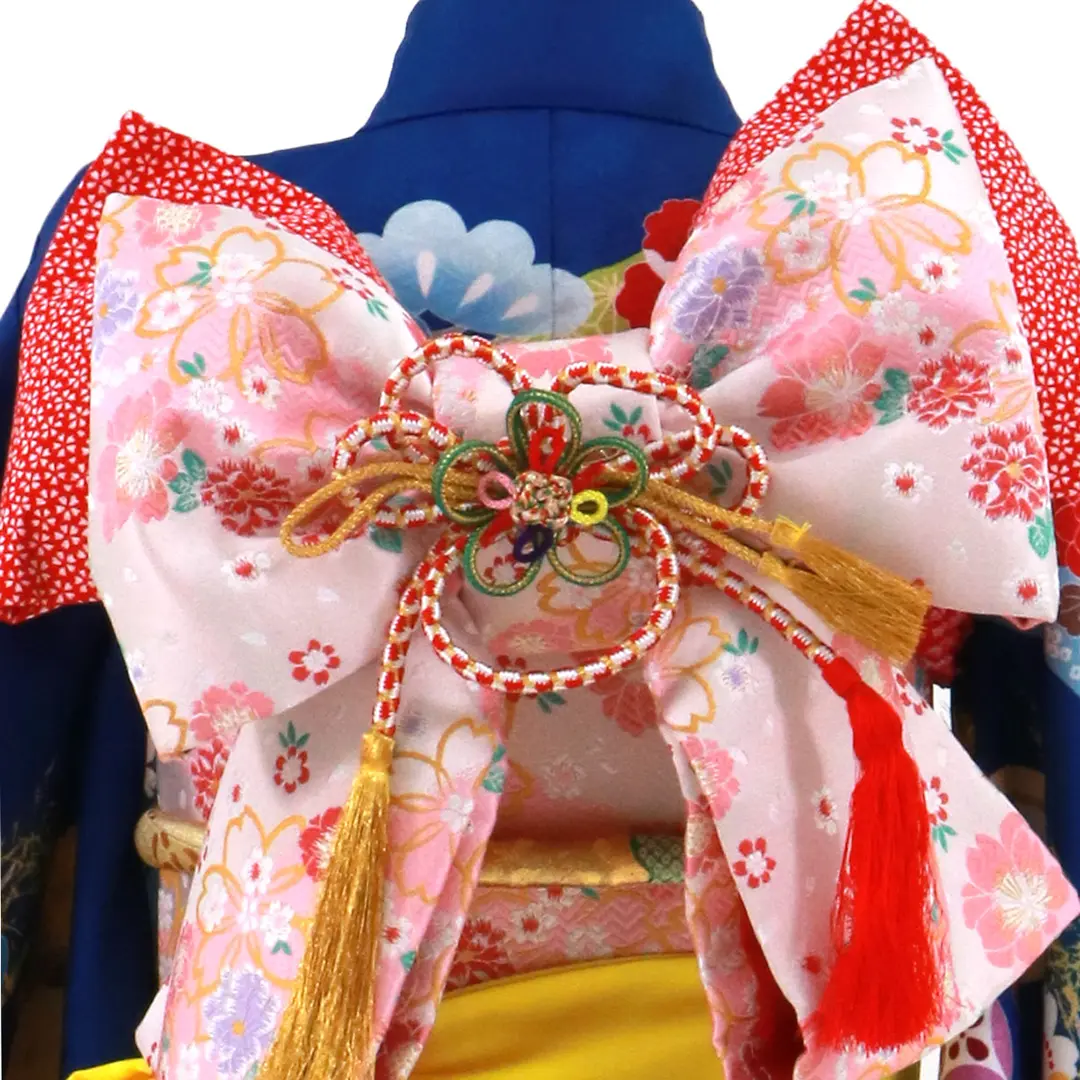 青地に鞠と鼓の着物／七五三・七歳女の子 | 宅配着物レンタルの京都か