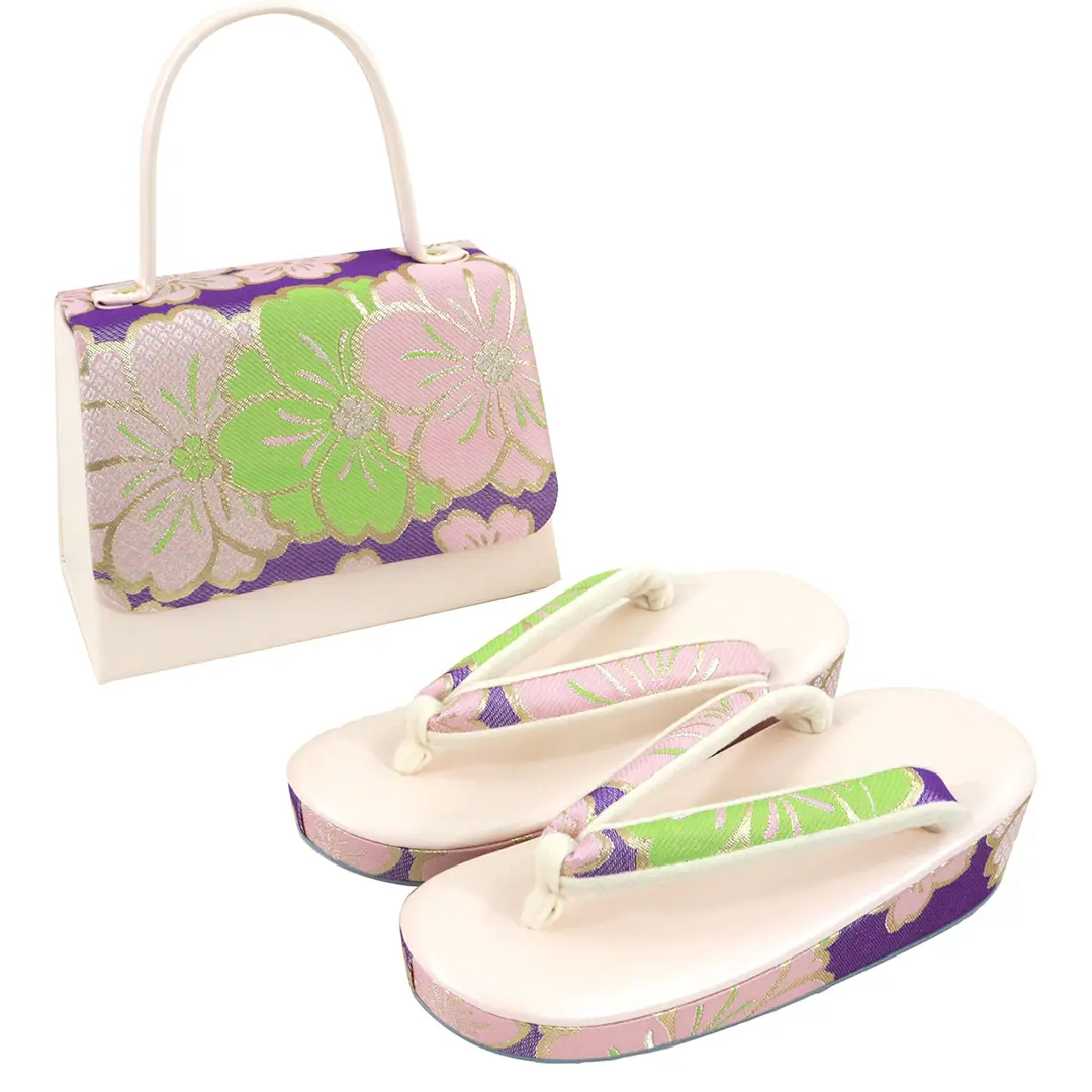 乙葉》白と紫にダリアの着物／七五三・七歳女の子 | 宅配着物