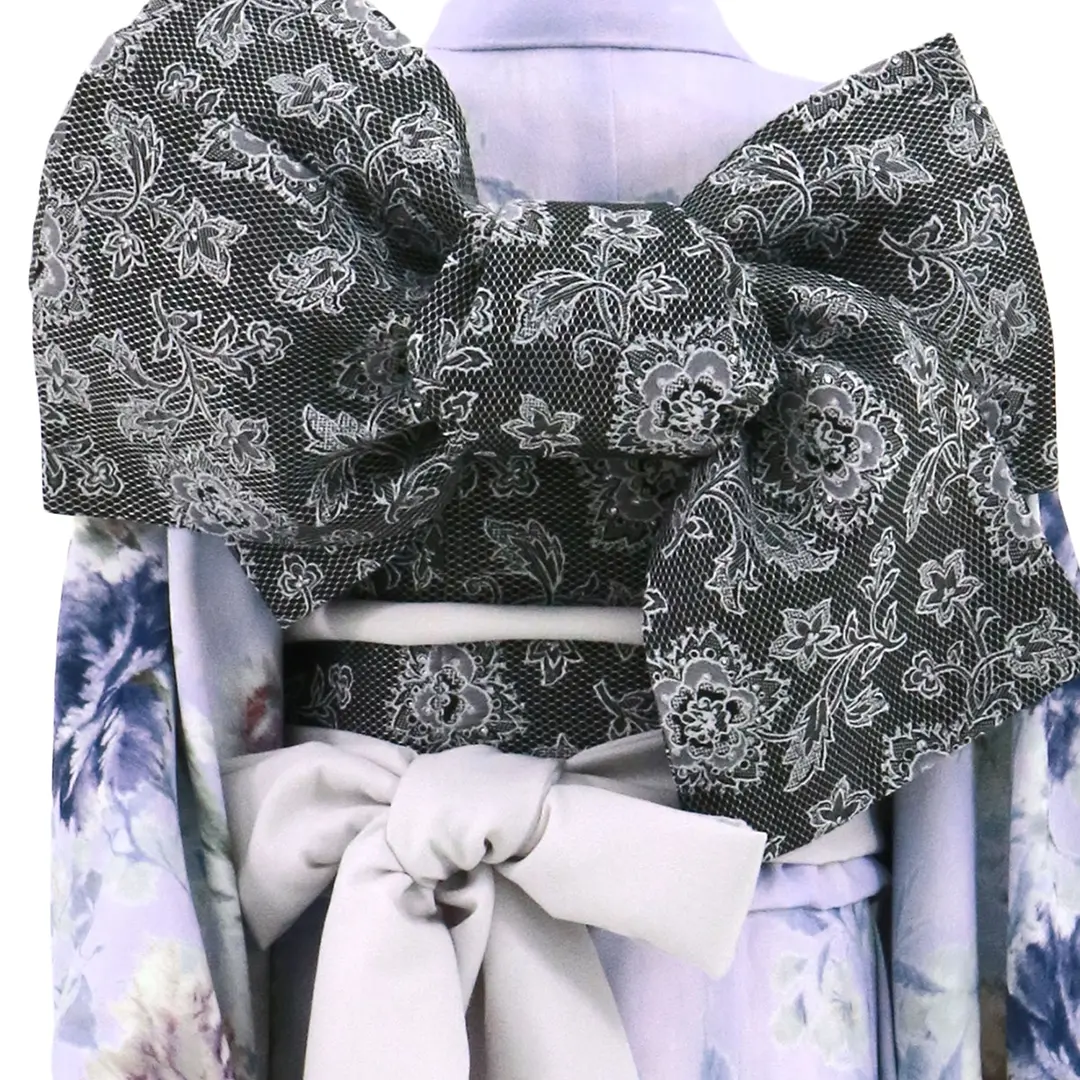 JILLSTUART》ラベンダー地にパープルのリシアンサスの着物／七五三・七