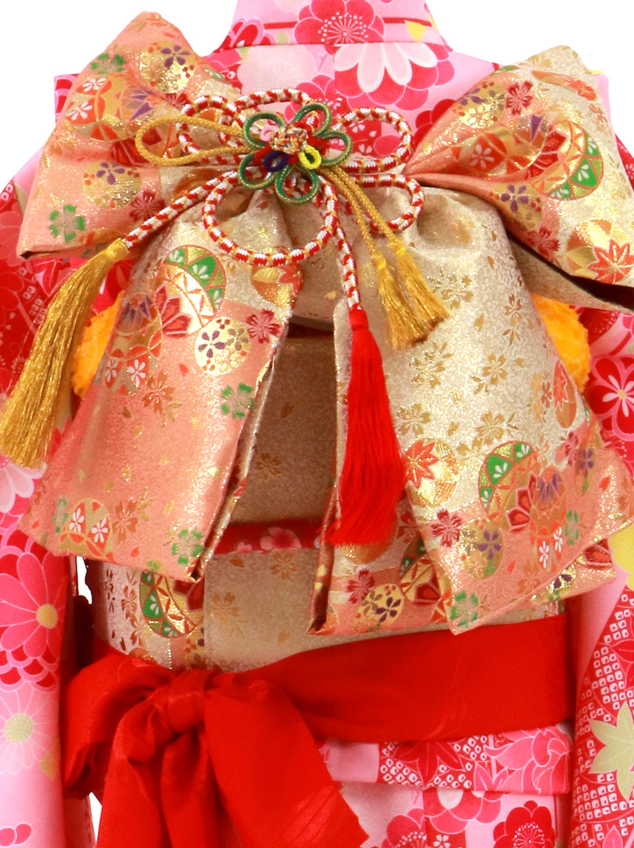 ピンクの矢絣にダリアの着物／七五三・七歳女の子 | 宅配着物レンタル