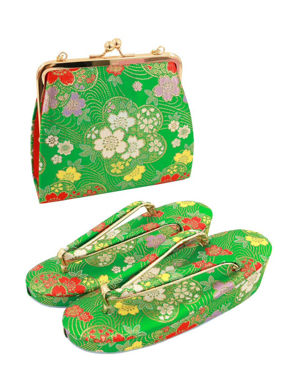 緑色に桜と手鞠の着物／七五三・七歳女の子* | 宅配着物レンタルの京都