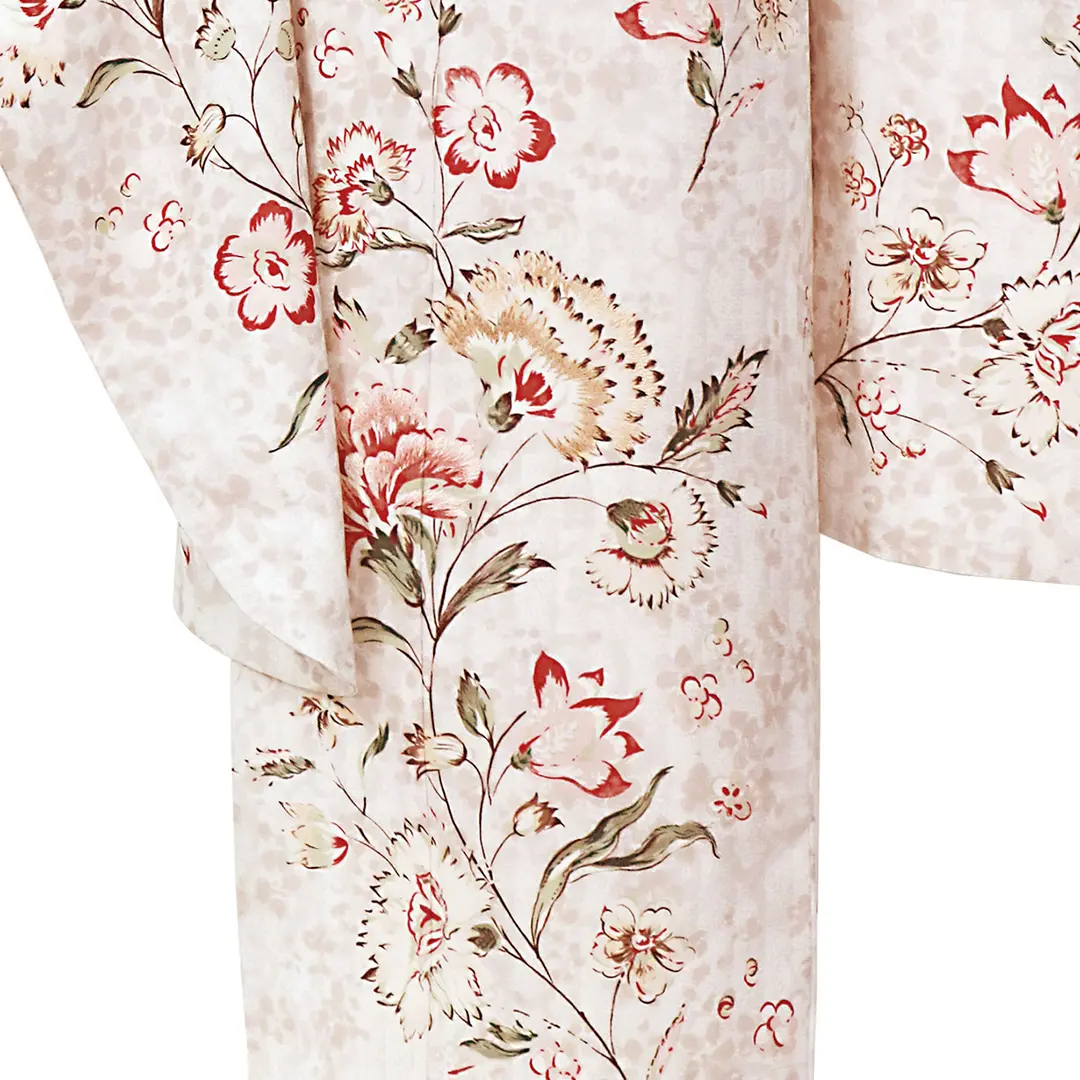 《JILLSTUART》薄ピンク地にカーネーションの着物／七五三・七歳女の子