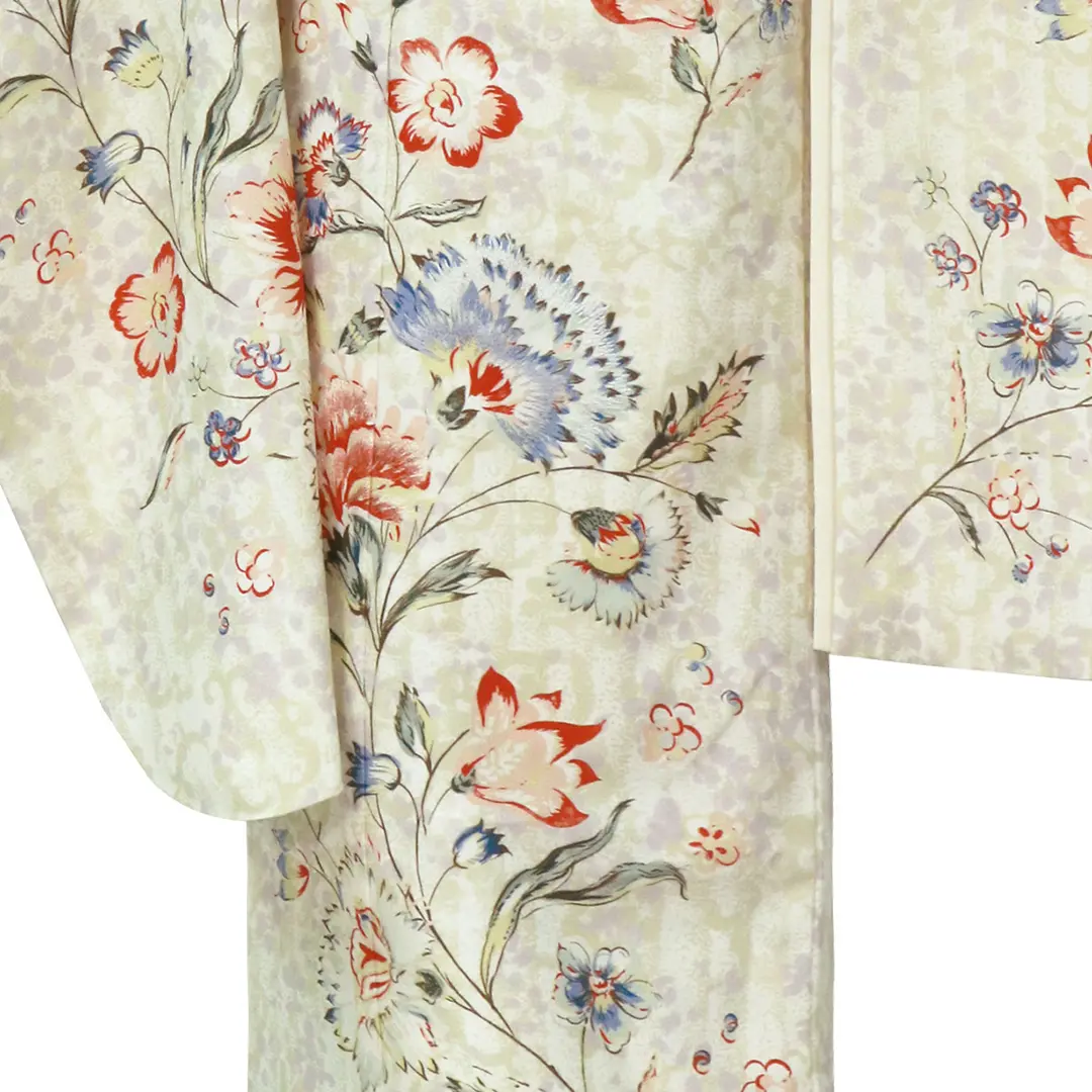 《JILLSTUART》クリーム地にカーネーションの着物／七五三・七歳女の子