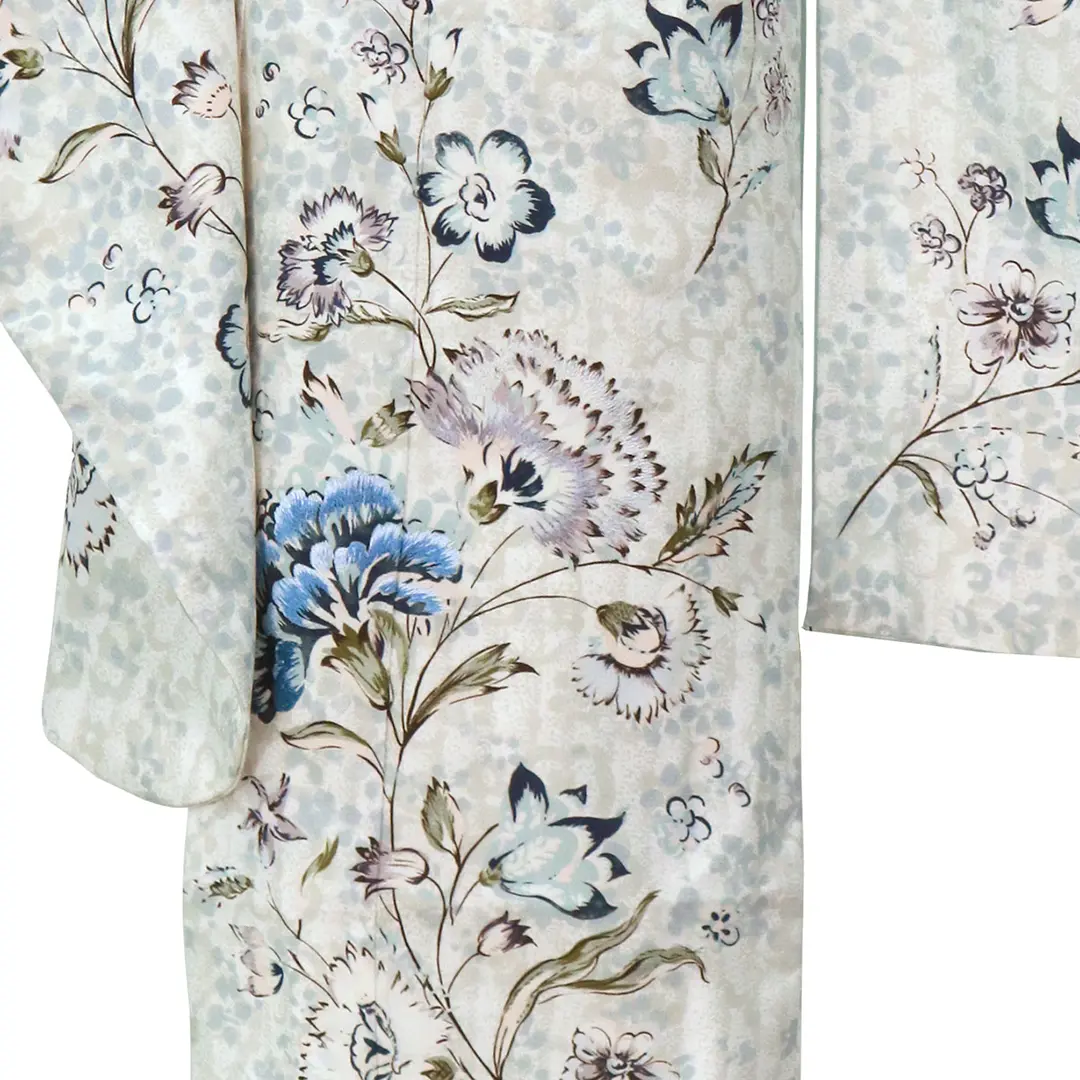 《JILLSTUART》ライトブルー地にカーネーションの着物／七五三・七歳女の子