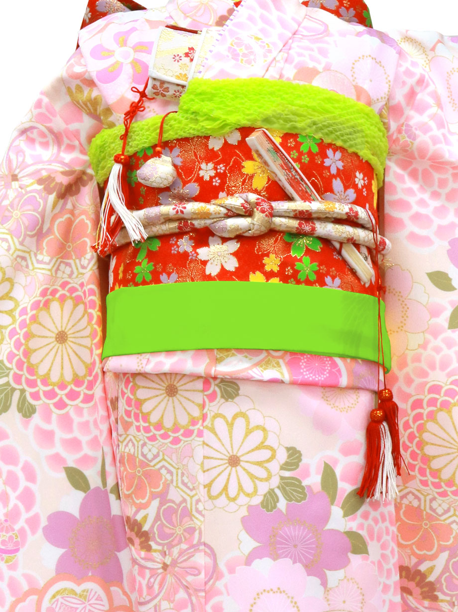 アンティーク明るいピンクにねじり梅の花の着物と帯 aea3e88423d3563072794e0b16d4f0