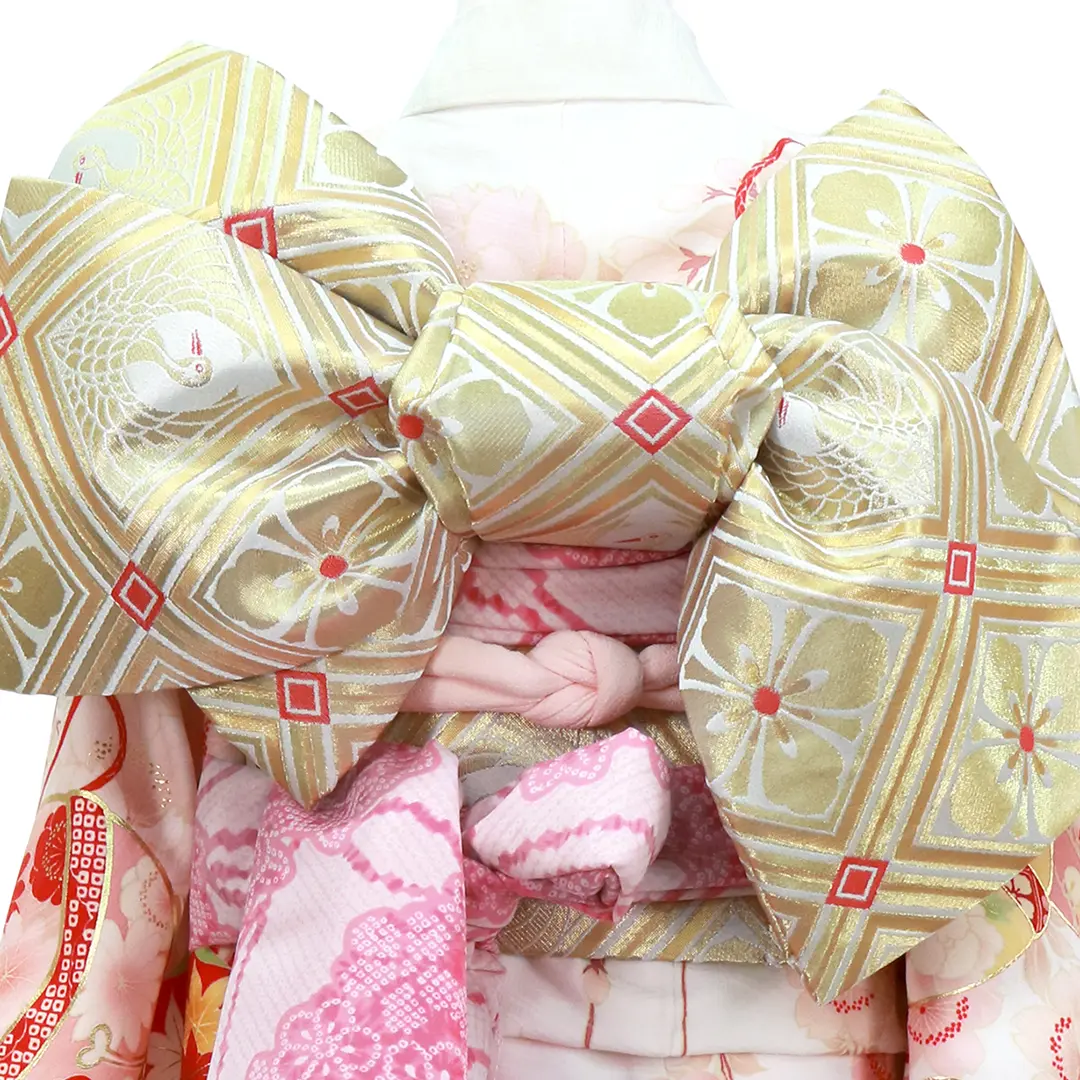 七五三着物レンタル／《華徒然》桜と薬玉・鞠・貝合の着物（ピンク