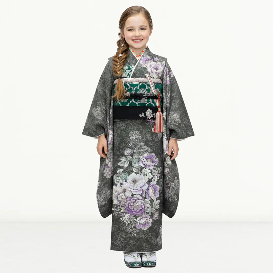 JILLSTUART》ヴィンテージローズ（グレー）／七五三・七歳女の子