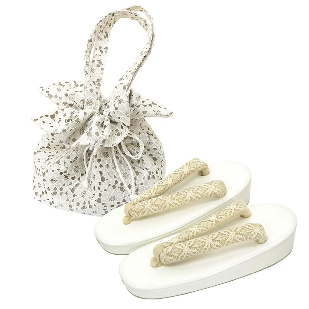 黄色と水色地に花丸文の着物（白帯にグリーン）／七五三・七歳女の子