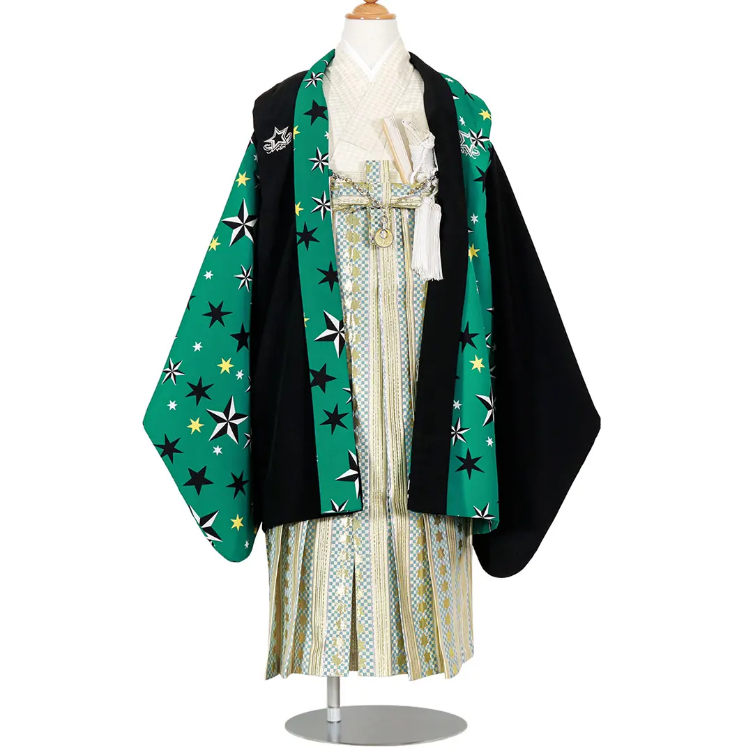 ラボット　服　lovot きみどり　紗綾形　羽織　袴　インナー緑　矢絣 ラボット 服 lovot きみどり 紗綾形 羽織 袴 インナー緑 矢絣