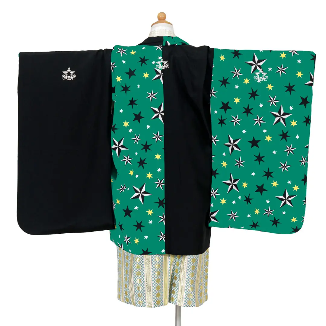 ラボット　服　lovot きみどり　紗綾形　羽織　袴　インナー緑　矢絣 ラボット 服 lovot きみどり 紗綾形 羽織 袴 インナー緑 矢絣