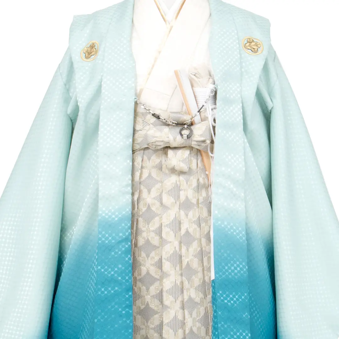 七五三用 着物セット 青と白のグラデーション(3歳) SOUBIEN（創美苑） レンタル 七五三 着物 3歳 男の子 フルセット 白