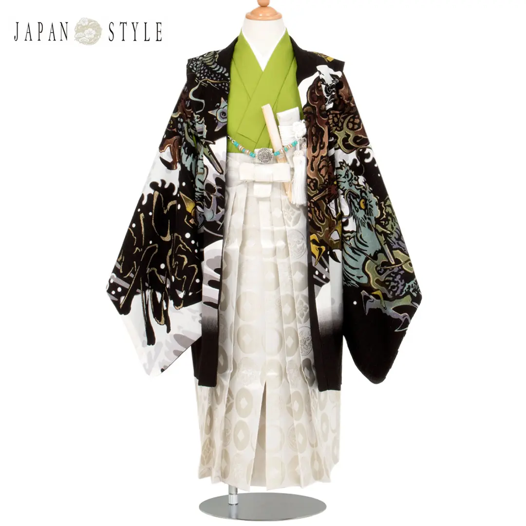 内田篤人×JAPAN STYLE》黒地に昇り龍／小さめサイズ／七五三・五歳
