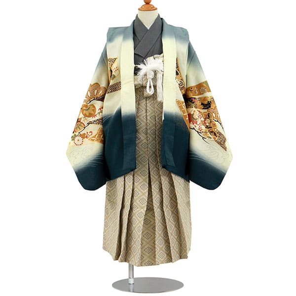 専用です☆濃紺とブルーグレーに兜が格好良い羽織に青の袴フルセット☆3歳から５歳 楽天市場】七五三 着物 袴 セット 10点 男の子 5歳 五歳 水色 紺色 兜