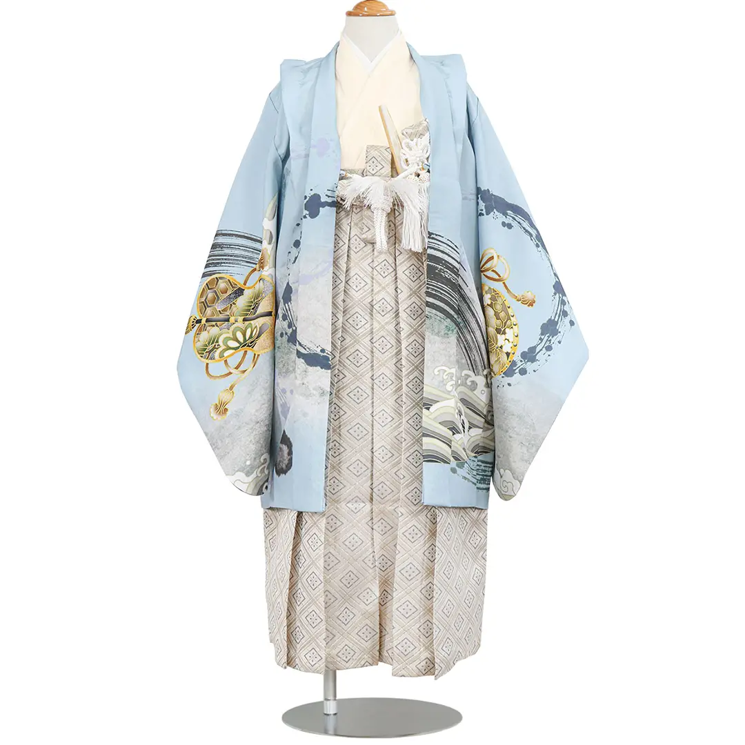 七五三五歳‼️素敵薄水色上品‼️縞袴とも似合ってまし 七五三五歳‼️素敵薄水色上品‼️縞袴とも似合ってまし