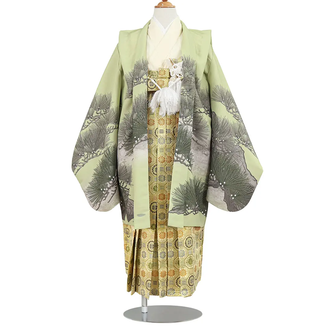 七五三 袴 着物　男の子　キッズ　5歳　鷹　松 七五三 5歳男の子 13点セット 鷹 松 金袴 七五三 5歳男の子 13