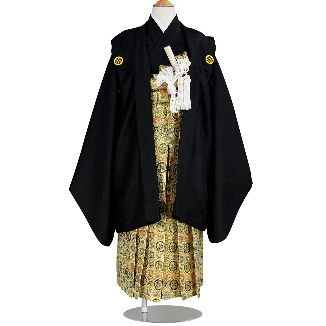 黒紋付、金襴の袴／七五三・五歳男の子・袴* | 宅配着物レンタルの京都