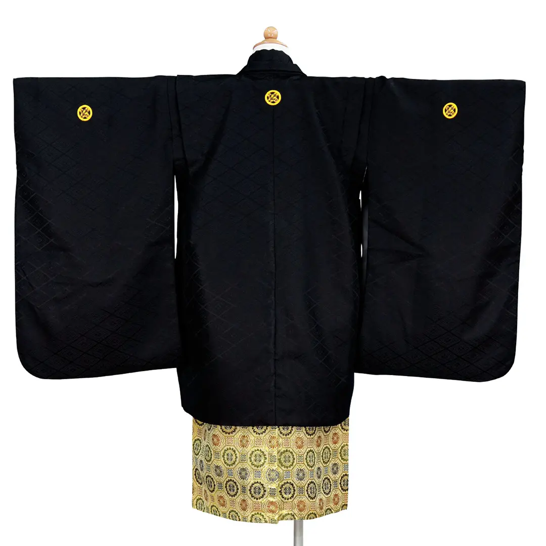 黒紋付、金襴の袴／七五三・五歳男の子・袴* | 宅配着物レンタルの京都