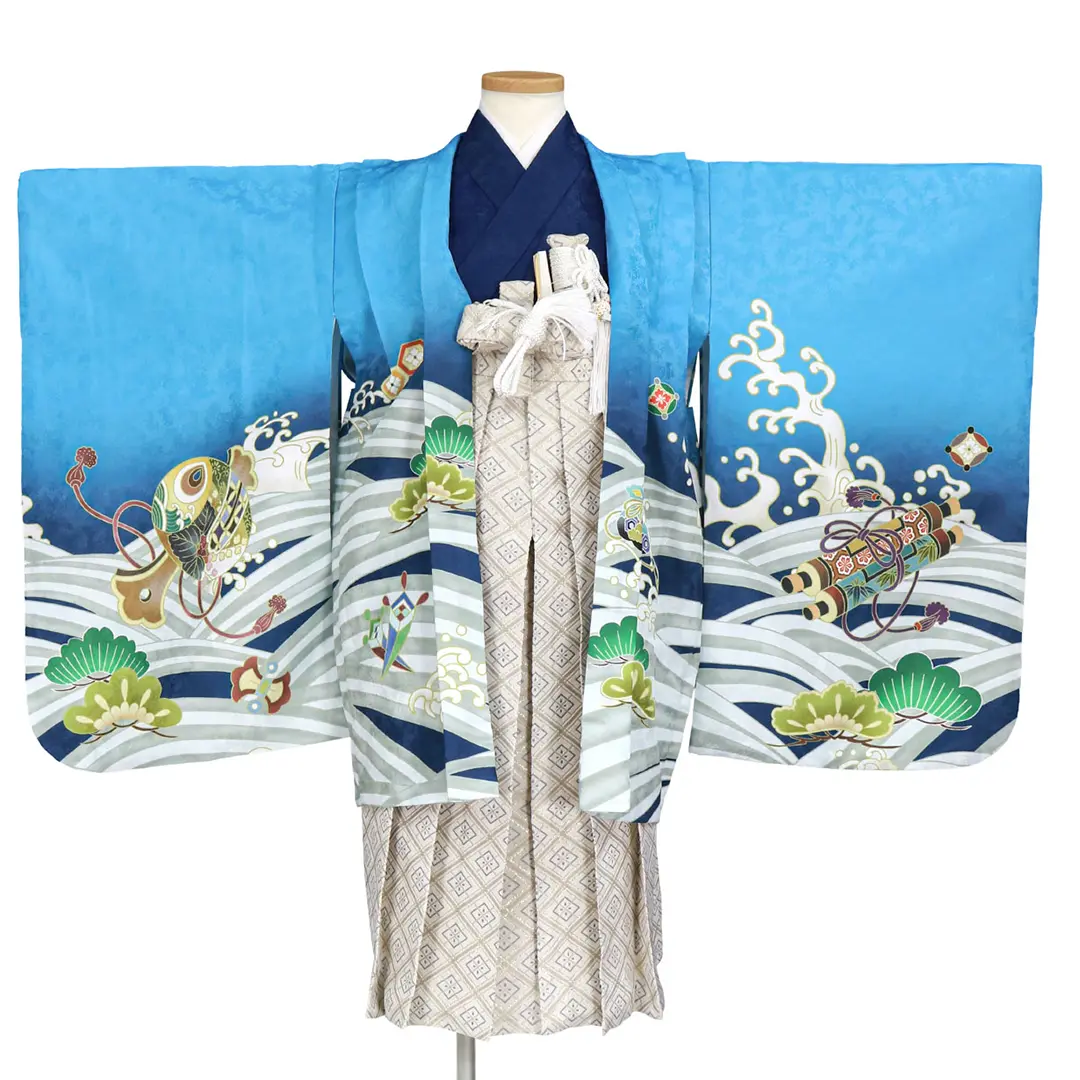 人気の水色♡七五三　5歳　男の子　セット　一式　青系　鷹　大漁船 人気の水色♡七五三 5歳 男の子 セット 一式 青系 鷹 大漁船 人気の