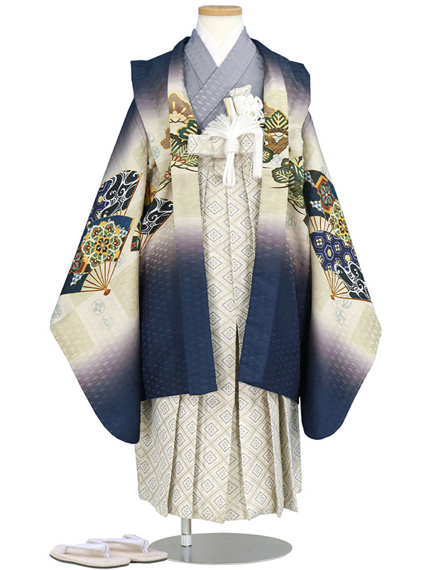 濃紺に鷹や白の袴が格好良い☆七五三５歳フルセット 濃紺に鷹や白の袴が格好良い☆七五三5歳フルセット