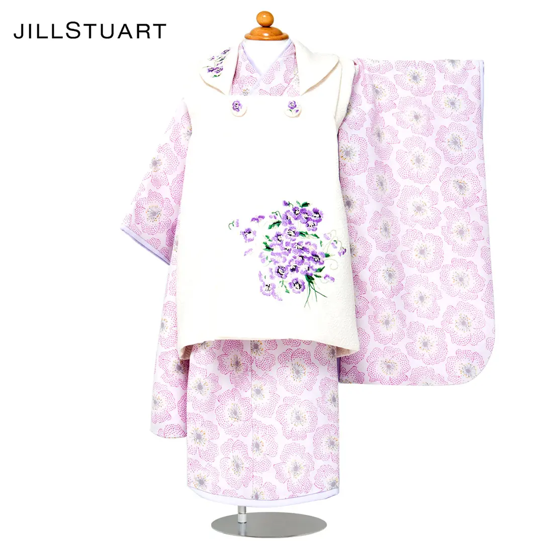 JILLSTUART》薄紫地に菫の被布コートセット／七五三・三歳女の子